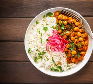 White Chana With Rice