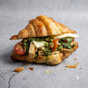 Thecha Paneer Croissant Sandwich
