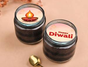 Diwali Chocolate Poster Jar Cake Duo (180ml each)