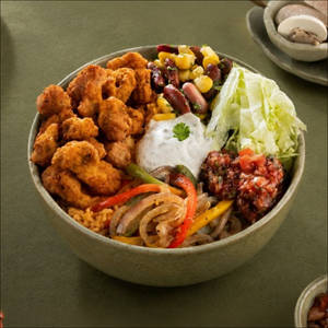 Crispy Mushroom Burrito Bowl