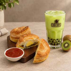 Bubble Tea + Egg Puff