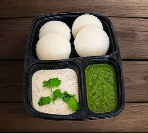 Idli with 2 Chutney (4pc)