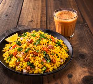 Poha with Kadak Hot Milk Chai