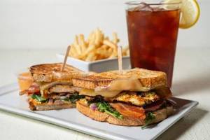 Chicken Grilled Sandwich with Fries and Coke Soft Beverage