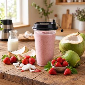 Tender Coconut Strawberry Milkshake