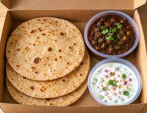 Roti 4 Pic (Black Soley, Chutney,Raita)