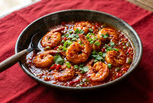 Prawn In Schezwan Sauce Gravy