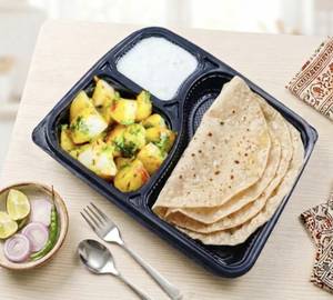 3 Tawa Roti With Jeera Aloo And Curd