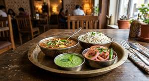 Raseele Rajma +Jeera Rice +Chutney +Masala Pyaaz