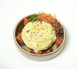 Japanese omelete katsu rice bowl