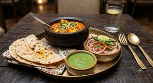 Handi Paneer + Roti +Chutney+ Masala Pyaaz
