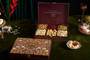 Maladvipa Wooden Dry Fruits Box 600 Gms