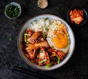Chicken Kimchi Rice Bowl
