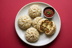 Veg Cheese Steamed Momo