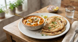 Shahi Paneer Lachcha Paratha Combo