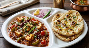 Kadhai Paneer With 2 Butter Naan