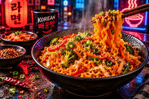 Spicy Korean Instant Noodles