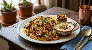 Soya Chaap Tikka Biryani