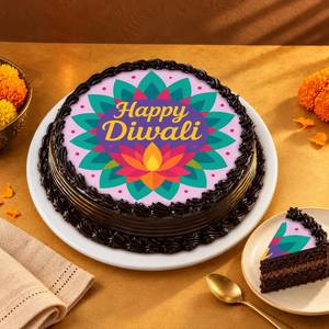 Happy Diwali Eggless Truffle Cake