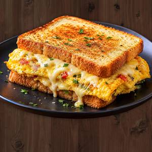 Cheese bread omelette