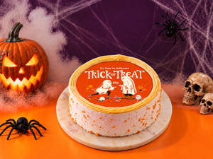 Trick or Treat Butterscotch Photo Cake - 500Gm