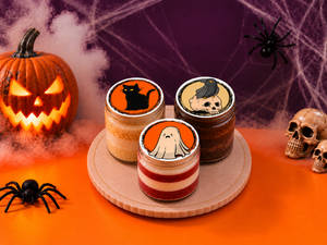 Halloween Spooky Trio Jar Cakes - 3Pc
