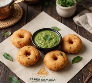 Mysore Medu Vada With Green Chutney [ 4 Pcs ]