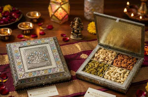 Rajwadi Mina Box Dry Fruit Box (10x10) (8005)