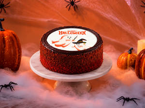 Halloween Ghostly Delight Chocolate Photo Cake – 500Gms