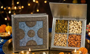 J O Velvet Box Dry Fruit Box (10x10) (8002)