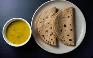 (3 Pcs) Pulka with Dal [(250 Ml)]