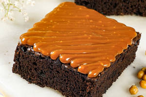 Golden Caramel Indulgence Brownie