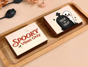 Halloween Eggless Walnut Brownie Duo