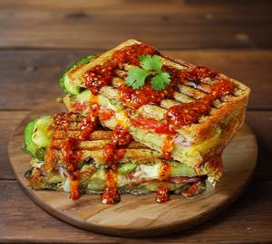 Peri peri egg grilled sandwich