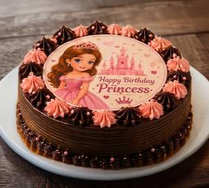 Dutch Truffle Princess Photo Cake (600Gm)