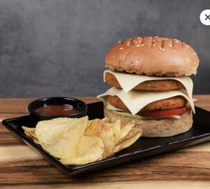 Double Cheese & Double Patty Veggie Burger