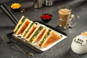 Spinach And Corn Sandwich