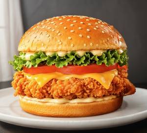 Zinger chicken burger