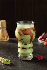Strawberry Iced Matcha Latte