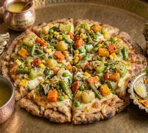Annakut mix veg bhakri pizza