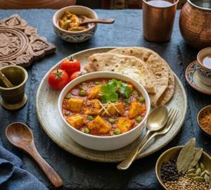 Matar Paneer, Tawa Roti Combo