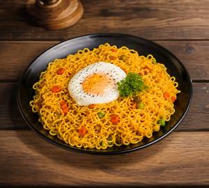 Egg Poached Masala Maggi