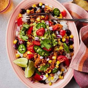 Veg Burrito Bowl Quesadilla