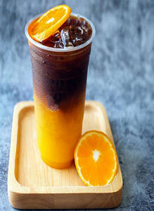 Burnt Orange Iced Americano