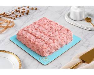 French Vanilla Strawberry Rose Medovik Cake