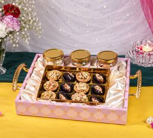 Mini Pink Ornate Tray Hamper