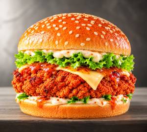 Chicken tandoori zinger burger