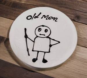 Old Man Birthday Chocolate Cake