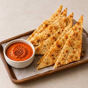 Oregano Lavash With Peri Peri Dip