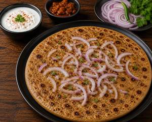 2 Onion Paratha With Raita